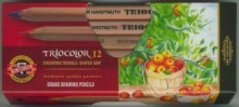 Ostatní - Pastelky Triocolor 3152  12 ks natur