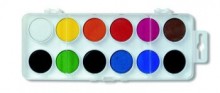 Ostatní - Barvy vodové 12 barev, 22,5 mm
