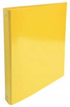 Exacompta - 4-kroužkový pořadač Iderama 32 x 26 cm, hřbet 40 mm prešpán, žlutý