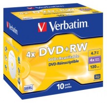 Ostatní - DVD+RW Verbatim 4.7GB, 4x, jewel case