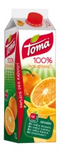 Ostatní - Džus Toma Pomeranč 100% 1 l