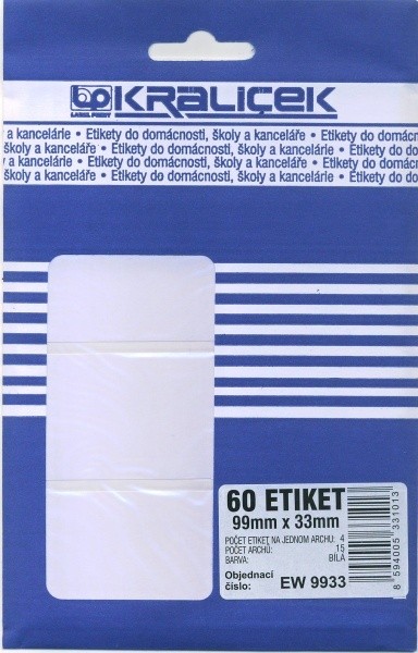 Etikety aršíky malé bal 15 ks