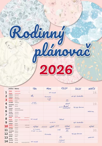 Kalendář HE N/200 Rodinný plánovač