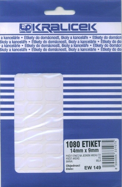 Etikety aršíky malé bal 15 ks