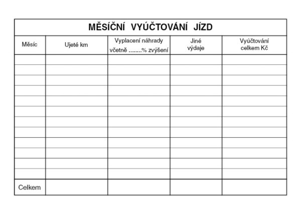 Kniha jízd A6 Baloušek ET310