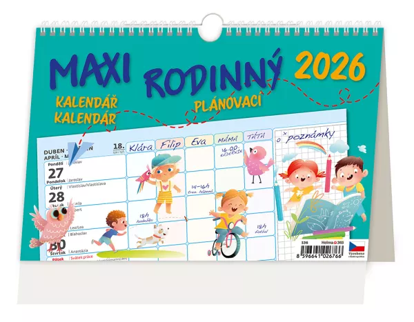 Kalendář HE S/36 Maxi rodinný plánovací