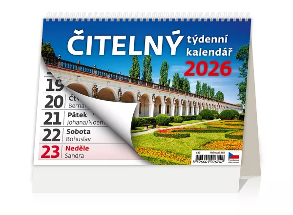 Kalendář HE S/27 čitelná týdenní