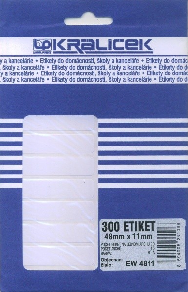 Etikety aršíky malé bal 15 ks
