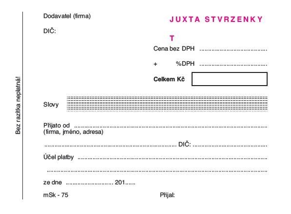 Stvrzenka A6 3x25 propisujicí mSk 75