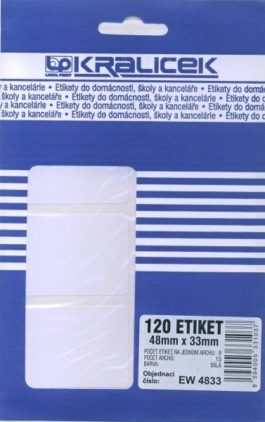 Etikety aršíky malé bal 15 ks