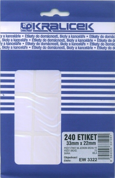 Etikety aršíky malé bal 15 ks
