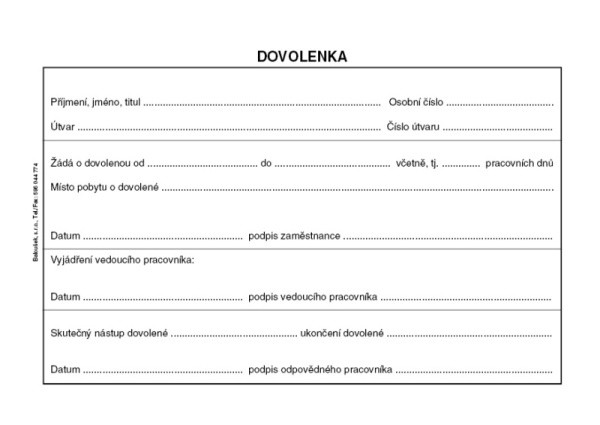 Dovolenka A6 Baloušek ET075