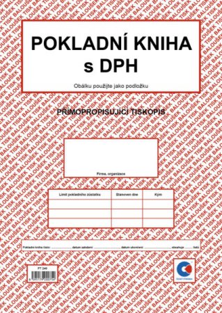 Pokladní kniha s DPH A4 NCR Baloušek PT240