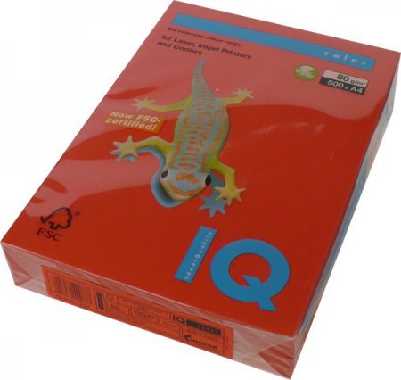 Barevný papír IQ A4 CO44 červená