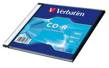 CD-R Verbatim 80min, 700MB, 52x, slim case
