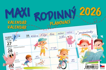 Kalendář HE S/36 Maxi rodinný plánovací