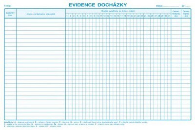 Evidence docházky Optys 1150