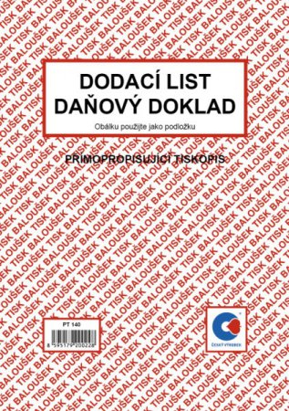 Dodací list A5 NCR Baloušek PT140