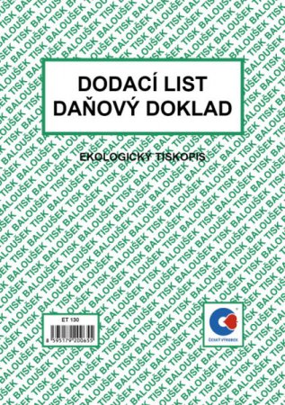 Dodací list A5 Baloušek ET130, nepropisující