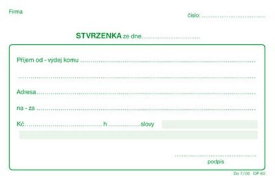Stvrzenka A6 NCR Optys 1080