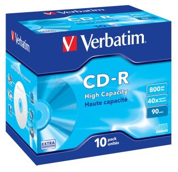 CD-R Verbatim 80min, 700MB, 52x, jewel case