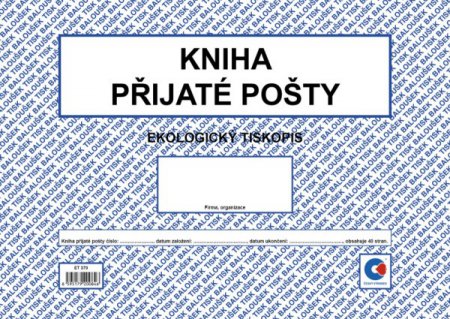 Kniha přijaté pošty A4 Baloušek ET370