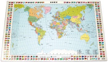 Podložka na stůl svět mapa