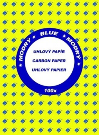 Uhlový papír modrý