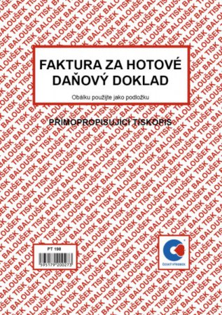 Faktura A5 za hotové NCR Baloušek PT198, nepropisující