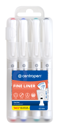 Liner Centropen 4611 4 ks sada liner