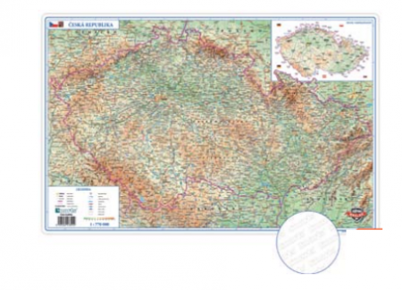 Podložka na stůl Lin Mapa ČR 60x39, lt3899, ohebná