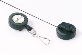 Klip s navíjecí šňůrou karabinka Durable 8221