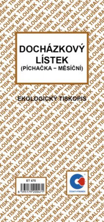 Docházkový list (píchačka) Baloušek ET475