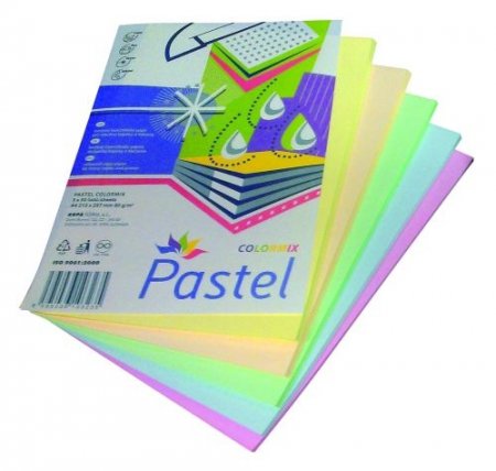 Barevný papír IQ A4/80g 5x50 PASTEL