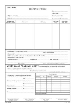 Cestovní příkaz A4 Optys 1050