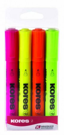 Zvýrazňovač KORES HIGH LINER PLUS sada 4ks