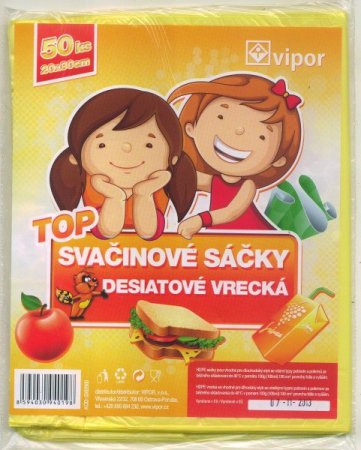 Svačinový sáček 20 x 30 cm žlutý