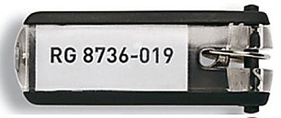 Jmenovka na klíče Key Clip 6ks černá