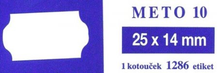 Etikety Meto 10 25x14 mm