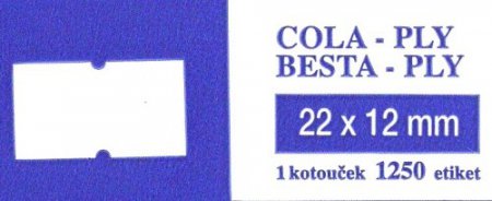 Etikety Cola-ply 22x12 mm