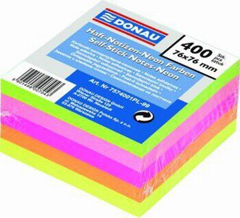 Bloček samplepicí 76x76 mm 5barev NEON Donau
