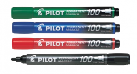 Popisovač PILOT 100 zelená, permanentní