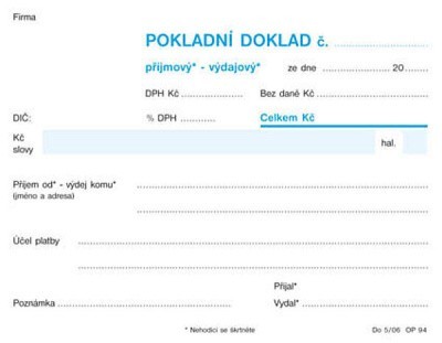 Pokladní doklad univerzální A6 NCR Optys 1093