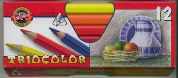 Pastelky Triocolor 3152 12 ks lakované