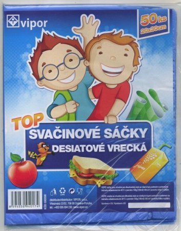 Svačinový sáček 20 x 30 cm modrý