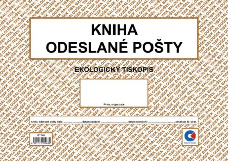 Kniha odeslané pošty A4 Baloušek ET360