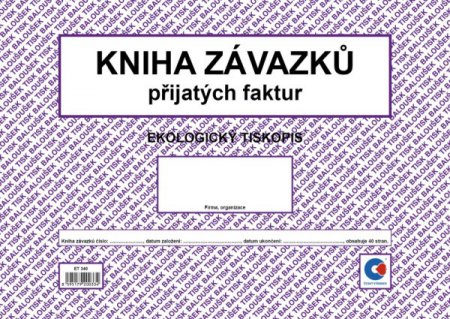 Kniha závazků došlých faktur A4 Baloušek ET340