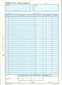 Dodací list A4 Optys 1043