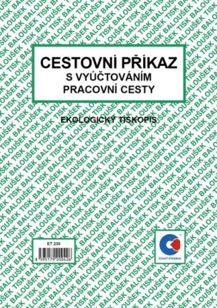 Cestovní příkaz A5 Baloušek ET230