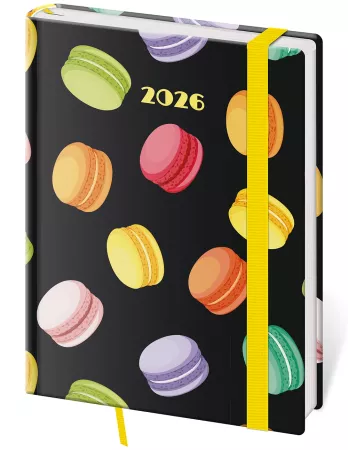 Diář denní A6 Vario Macarons s gumičkou